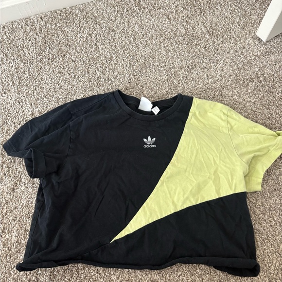Adidas Black and Lime Green Tee - Picture 1 of 2